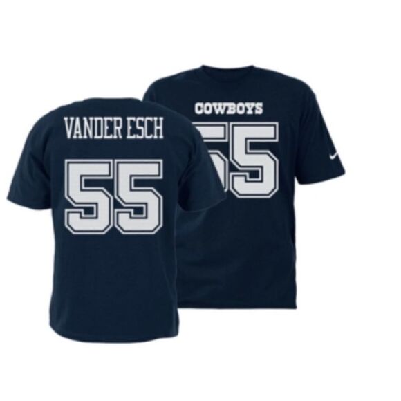 🆕 Nike Dri Fit Men's Dallas Cowboys Leighton Vander Esch #55 T-Shirt size Small - Picture 1 of 2